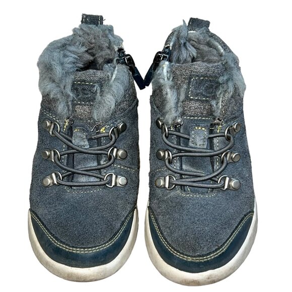 UGG Obie Size 10 Toddler High Top Neumell II Gray Boots 1018455T Suede Laces & Z - Picture 1 of 7